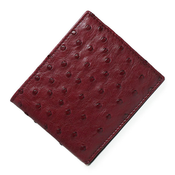Gucci Ostrich Exotic Red Leather Wallet Bordeaux - Picture 1 of 9